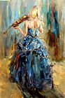 Anna Razumovskaya Canvas Paintings - Dancing With a Violin 4